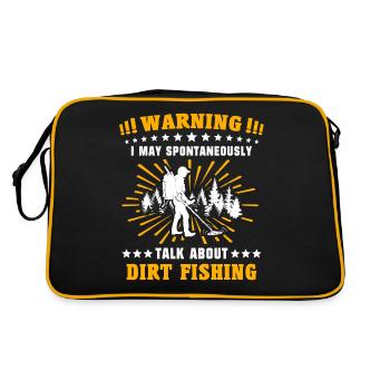Dirt Fishing Metal Detecting - Retro Tasche - Schwarz/Gold - Hinten