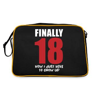 Officially Grown Up - And Now? - Retro Bag - black/gold - Back