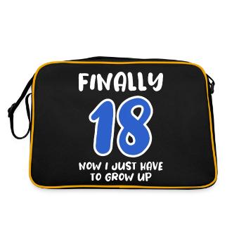 Officially Grown Up - And Now? - Retro Bag - black/gold - Back