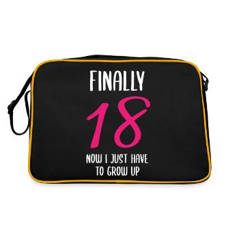 Officially Grown Up - And Now? - Retro Bag - black/gold - Back