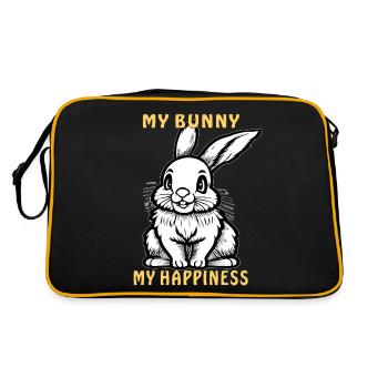 HASE MON LAPIN MON BONHEUR - Sac Retro - noir/or - Dos