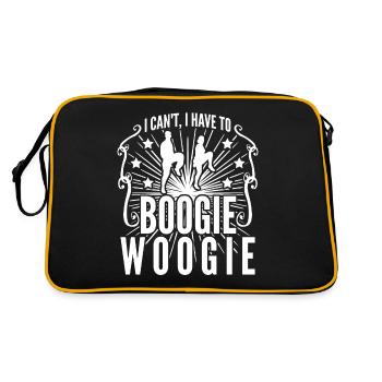 Boogie Woogie Swing Dancing - Retro Bag - black/gold - Back