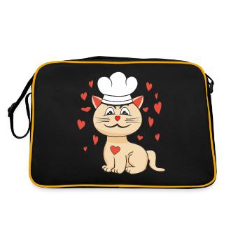 CAT COOK - Retro Bag - black/gold - Back