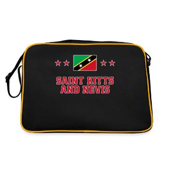 Saint Kitts and Nevis - Retro Bag - black/gold - Back