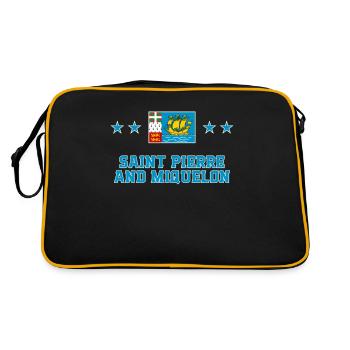 Saint Pierre and Miquelon - Retro Bag - black/gold - Back