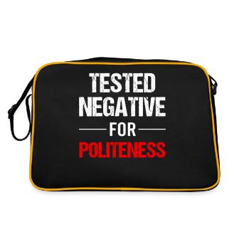 Polite? Negative! Really! - Retro Bag - black/gold - Back
