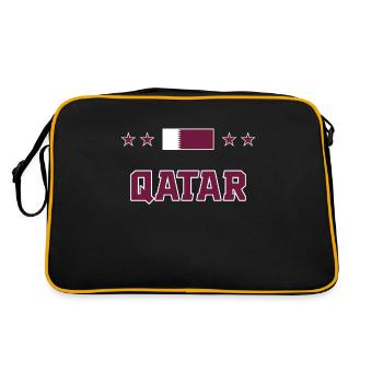 Qatar - Sac Retro - noir/or - Dos