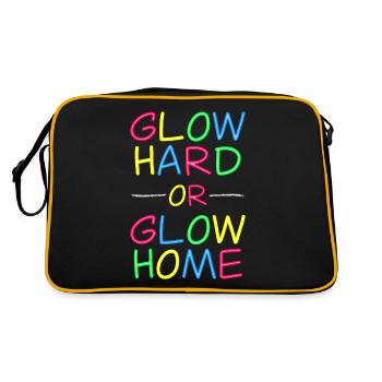 Devise de Neon Life - Vivre radieusement - Sac Retro - noir/or - Dos