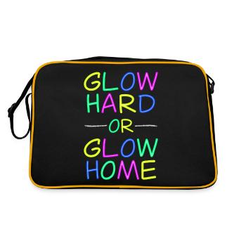 Devise de Neon Life - Vivre radieusement - Sac Retro - noir/or - Dos