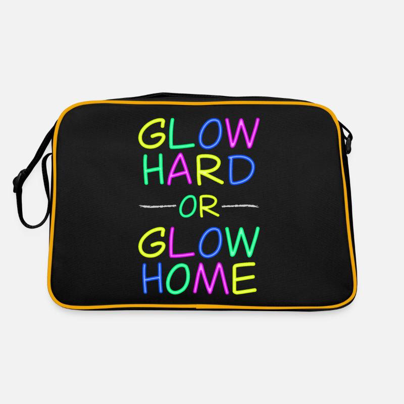 Neon Lebensmotto - Strahlend leben Retro Tasche