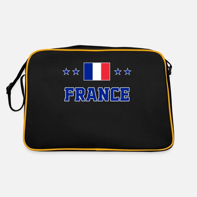 Frankreich - Retro Tasche - Schwarz/Gold
