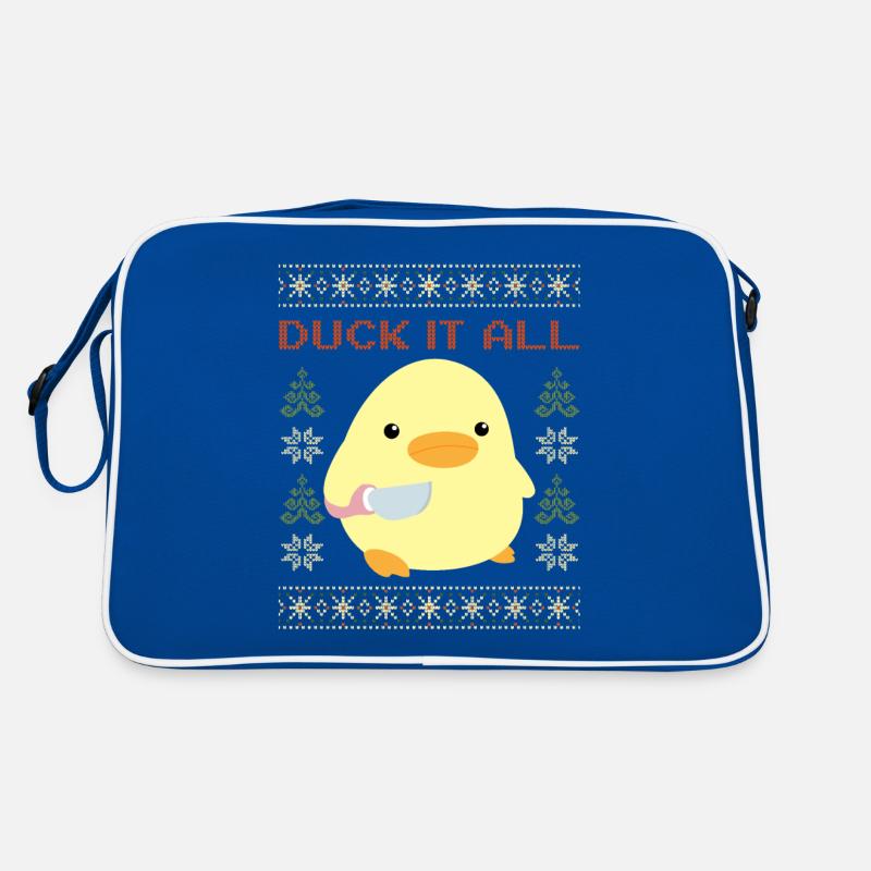 Canard avec couteau Meme - Duck it all Noël moche Sac Retro