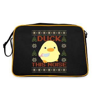 Canard avec couteau Meme - Canard ce bruit Noël - Sac Retro - noir/or - Dos