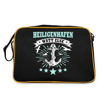 Heiligenhafen Heiligenhafener - Retro Tasche - Schwarz/Gold - Hinten