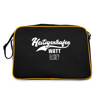 Heiligenhafen - Retro Tasche - Schwarz/Gold - Hinten