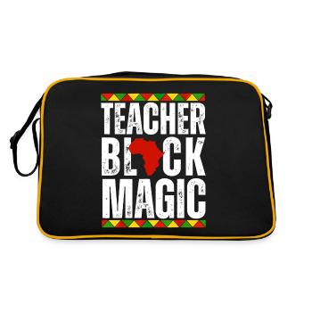 Professeur Noir Magie Racines Africaines HBCU Noir - Sac Retro - noir/or - Dos