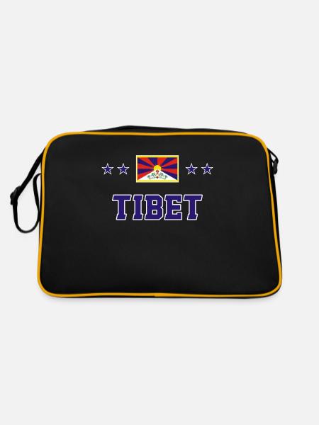 Tibet - Retro Tasche - Schwarz/Gold - Hinten