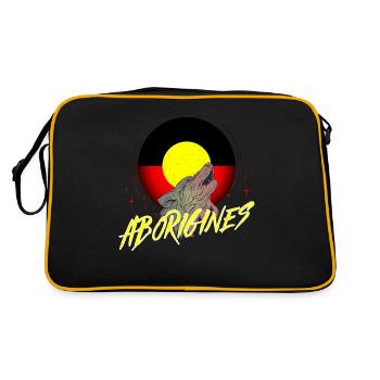 Aborigènes - Sac Retro - noir/or - Dos