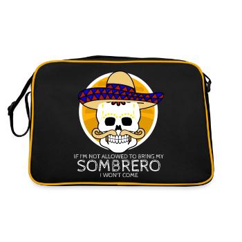 Sombrero Mexique Mexicains Mexicains - Sac Retro - noir/or - Dos