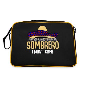 Mexique Sombrero Mexicains Mexicains - Sac Retro - noir/or - Dos