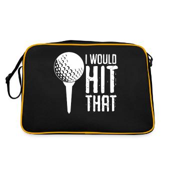 Balle de golf de club de golf - Sac Retro - noir/or - Dos