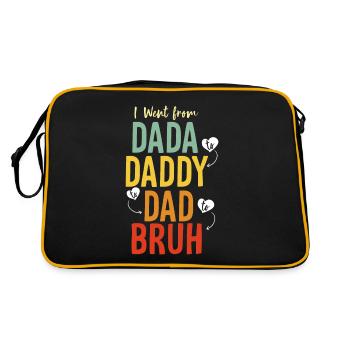 Je suis passé de papa papa dada bruh papa drôle pères - Sac Retro - noir/or - Dos