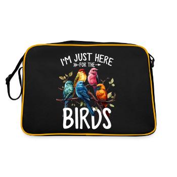 Drôles d’oiseaux Observation des oiseaux Birders et Bird - Sac Retro - noir/or - Dos