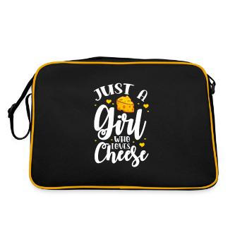 Cheese Cheesecake Food Gift - Retro Bag - black/gold - Back