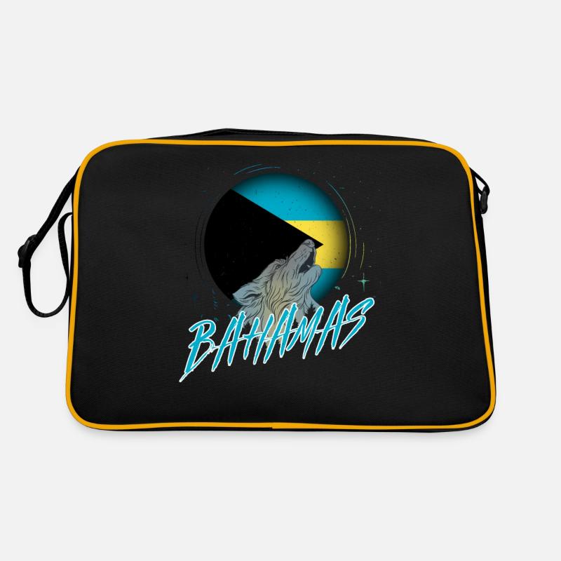 Bahamas - Retro Tasche - Schwarz/Gold