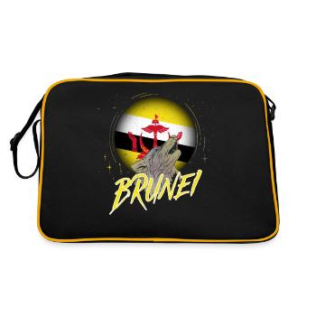 Brunei - Retro Tasche - Schwarz/Gold - Hinten