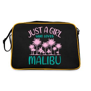 Malibu Fille Amour Plage Vie Coeur De Paume - Sac Retro - noir/or - Dos