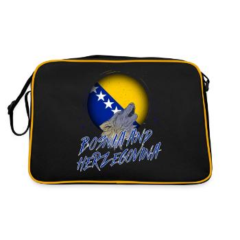 Bosnie et Herzégovine - Sac Retro - noir/or - Dos