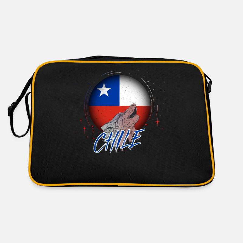 Chile - Retro Tasche - Schwarz/Gold