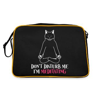 Méditation Yoga du chat Méditation - Sac Retro - noir/or - Dos