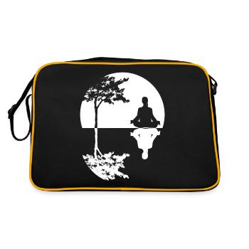 Arbre de méditation Méditation Yoga - Sac Retro - noir/or - Dos