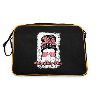 Wrestling Wrestler Fight Wrestling Ringer Gift - Retro Bag - black/gold - Back