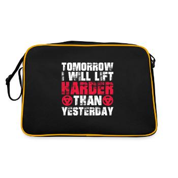 Bodybuilder Body Building Fitness Gym cadeau - Sac Retro - noir/or - Dos