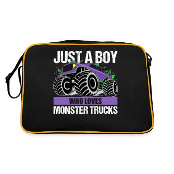 Cadeau Monster Truck Passion pour garçons - Sac Retro - noir/or - Dos