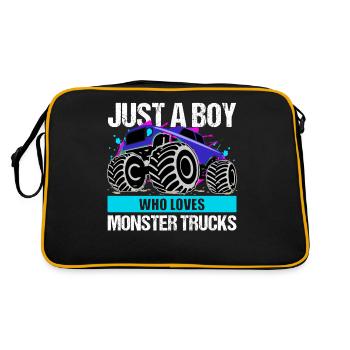 Cadeau Monster Truck Passion pour garçons - Sac Retro - noir/or - Dos