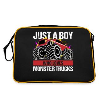 Garçon Monster Truck Passion Cadeau - Sac Retro - noir/or - Dos