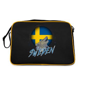 Suède - Sac Retro - noir/or - Dos