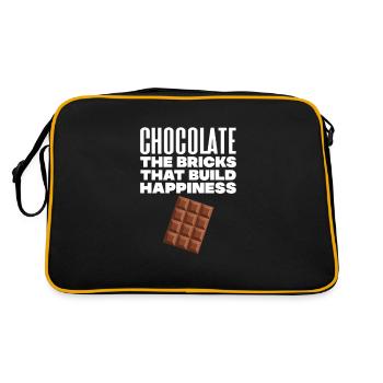 Chocolat Chocolat Alimentaire Cacao Cadeau - Sac Retro - noir/or - Dos