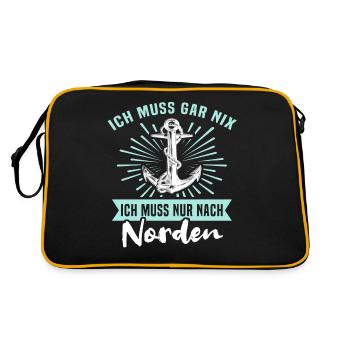 Norden - Retro Tasche - Schwarz/Gold - Hinten