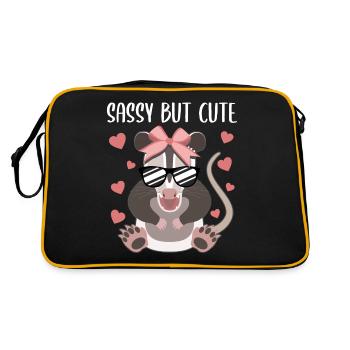 Opossum Love Girls Design mignon - Sac Retro - noir/or - Dos