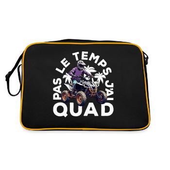 Pas Le Temps J'ai Quad - Sac Retro - noir/or - Dos