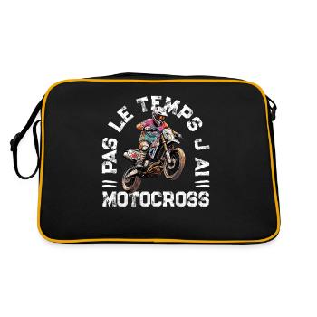 Pas Le Temps J'ai Motocross - Sac Retro - noir/or - Dos