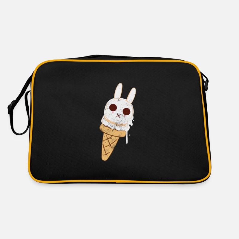Eiscreme - Retro Tasche - Schwarz/Gold
