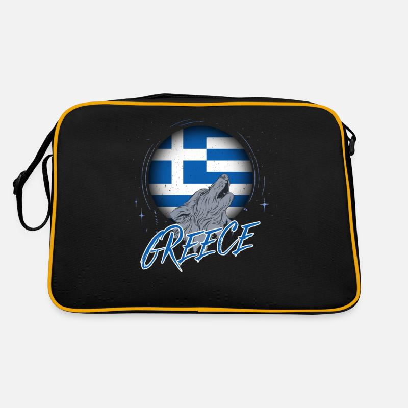 Griechenland - Retro Tasche - Schwarz/Gold