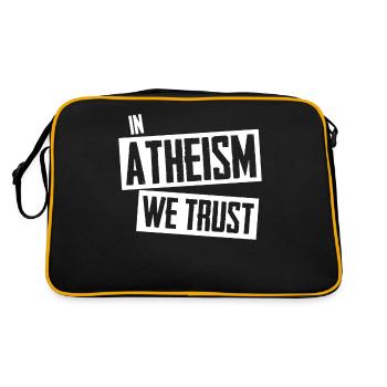 Atheist Agnostic Atheism Science - Retro Tasche - Schwarz/Gold - Hinten