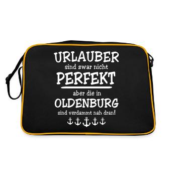 Oldenburg Oldenburger - Retro Tasche - Schwarz/Gold - Hinten